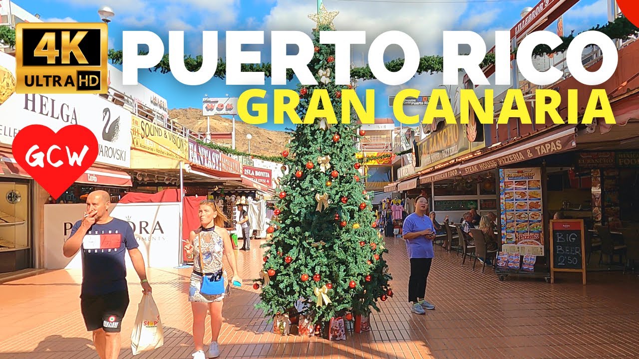 Gran Canaria PUERTO RICO November 2023 🔴 Cala Nova Apartments to Shopping Centre