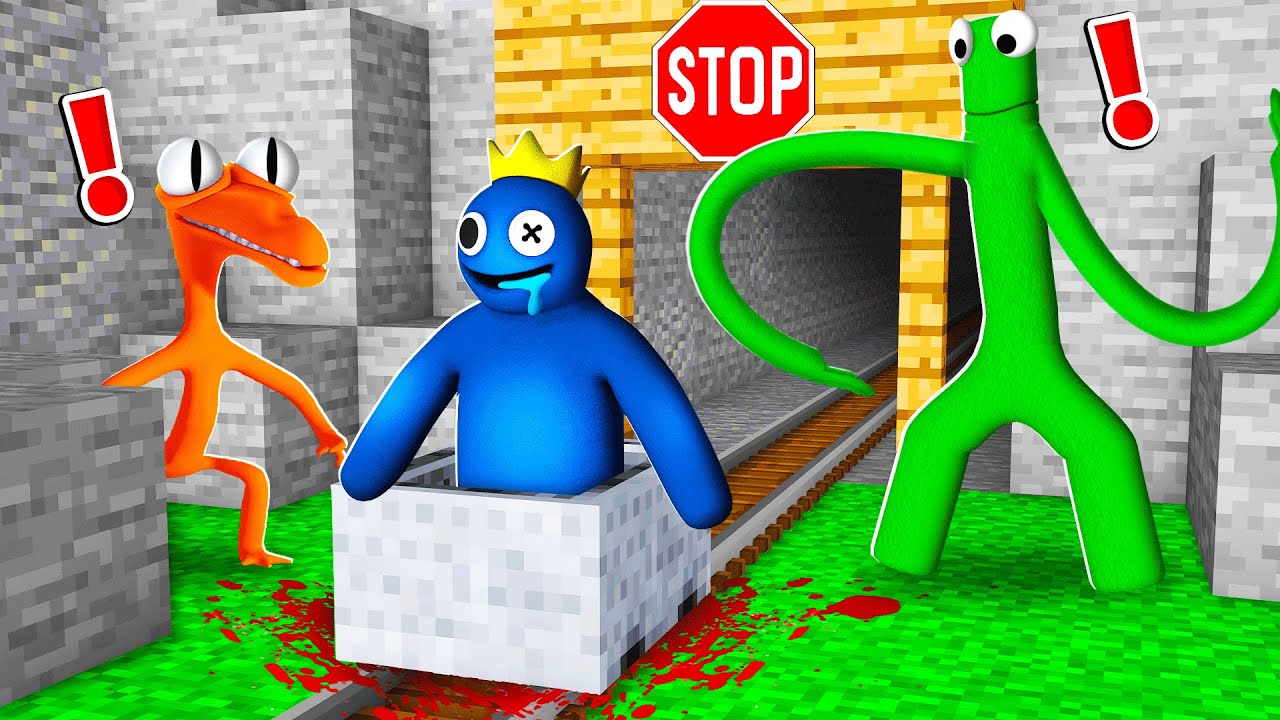 NE JAMAIS ENTRER DANS La GROTTE SECRETE Des RAINBOW FRIENDS Sur MINECRAFT !