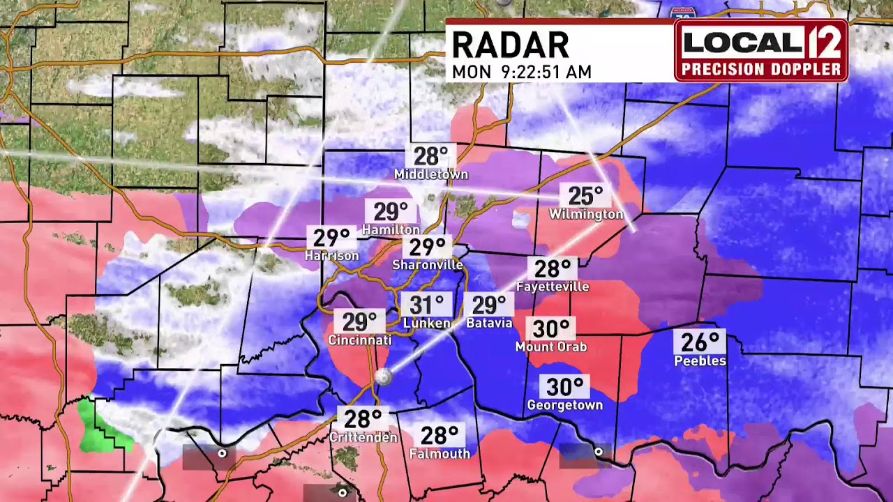LIVE Cincinnati Winter Weather Radar - Monday