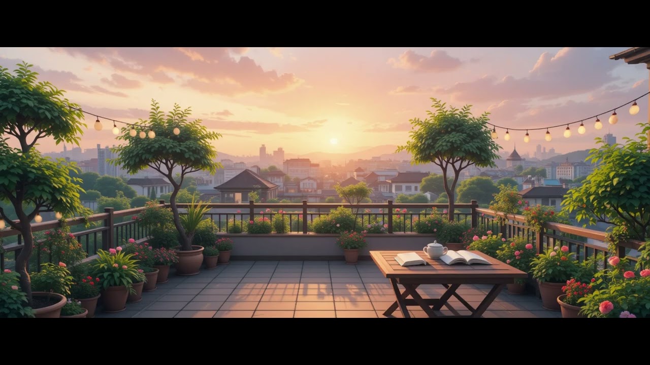 “Sunset Rooftop Sanctuary 🌇 Lofi Beats for Dreamers, Thinkers & Late Evening Minds”