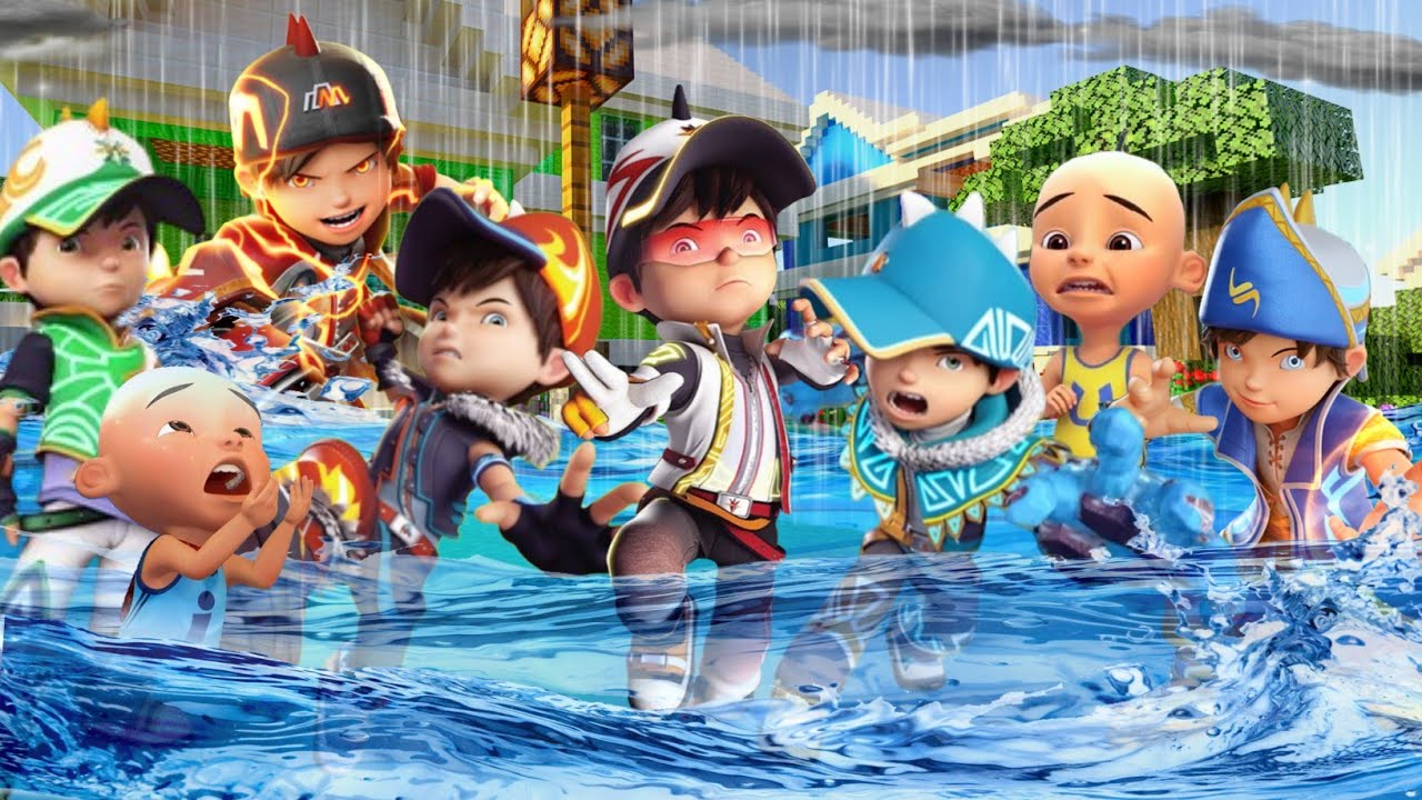 SEMUA BOBOIBOY FUSION TENGGELAM DI BANJIR BESAR KAMPUNG DURIAN RUNTUH?!