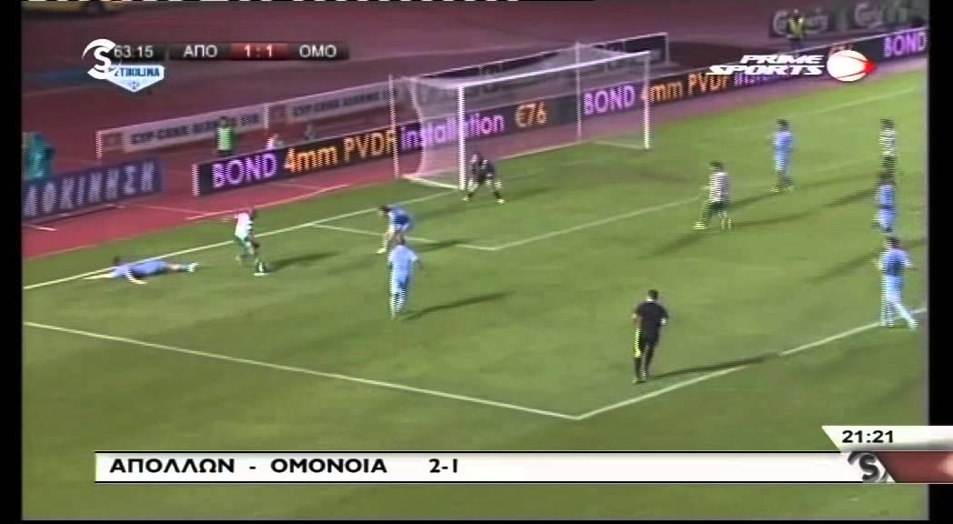 APOLLON - omonoia 2-1 (18.11.12) Highlights HQ