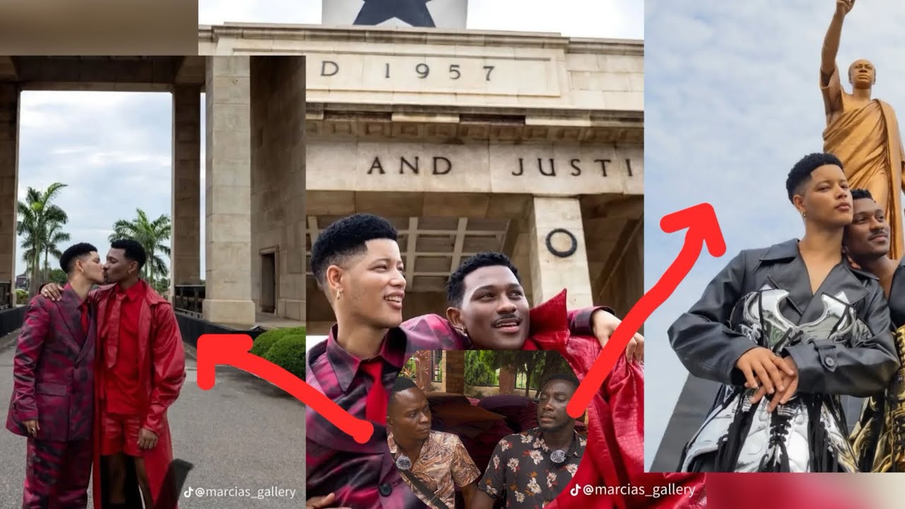 Photos of a gay couple under Ghana's Iconic Independence Arch have raised