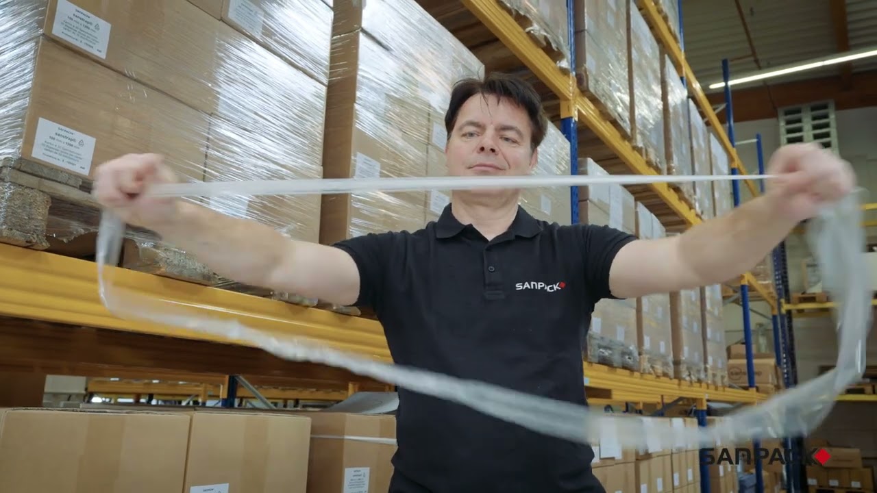 sanstrap&reg; Dehnband: Paletten sichern &ndash; nachhaltig & schnell
