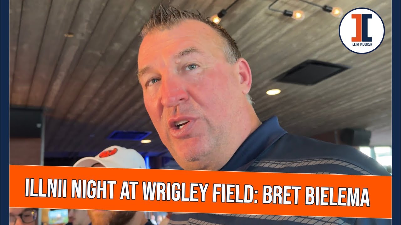 Illini Night at Wrigley Field: Illinois coach Bret Bielema
