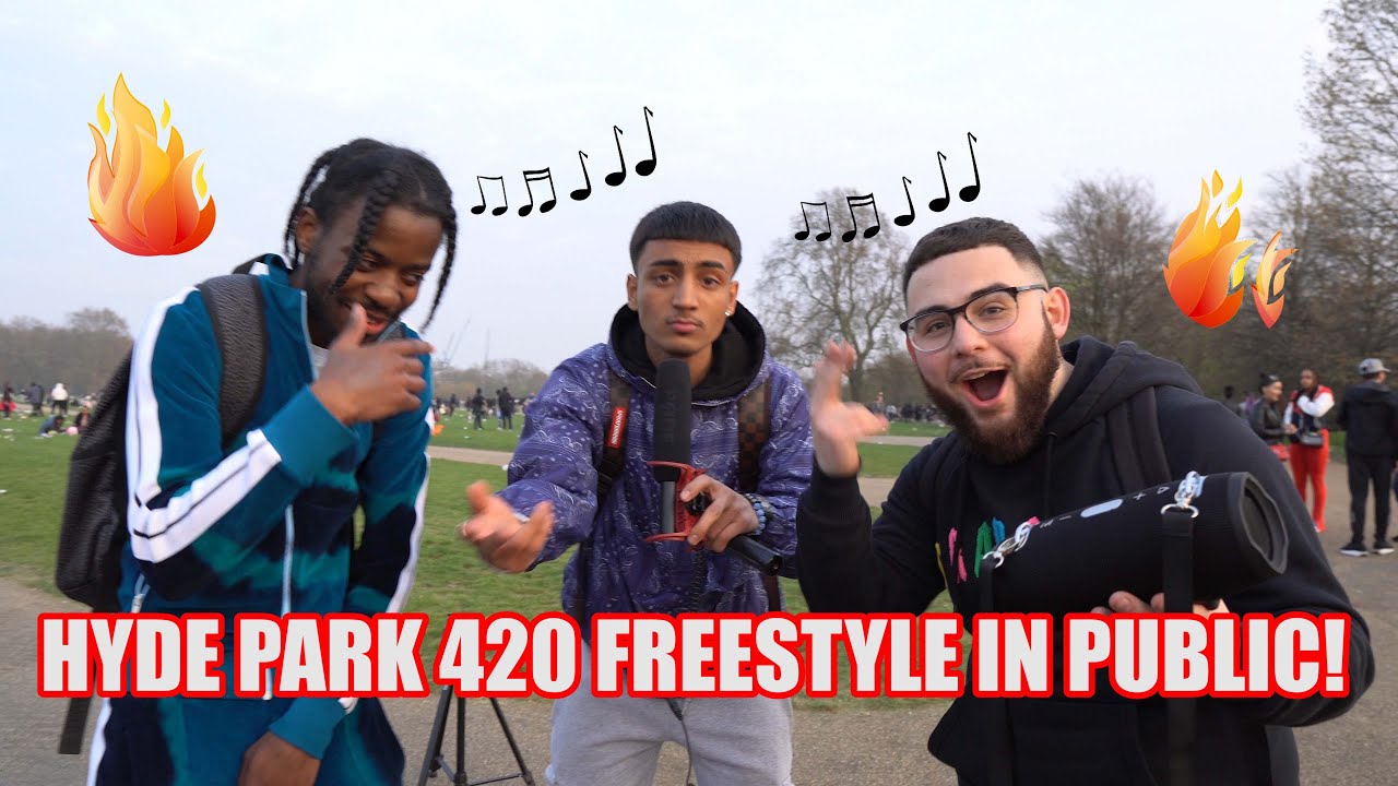 HYDE PARK 420 FREESTYLE IN PUBLIC!