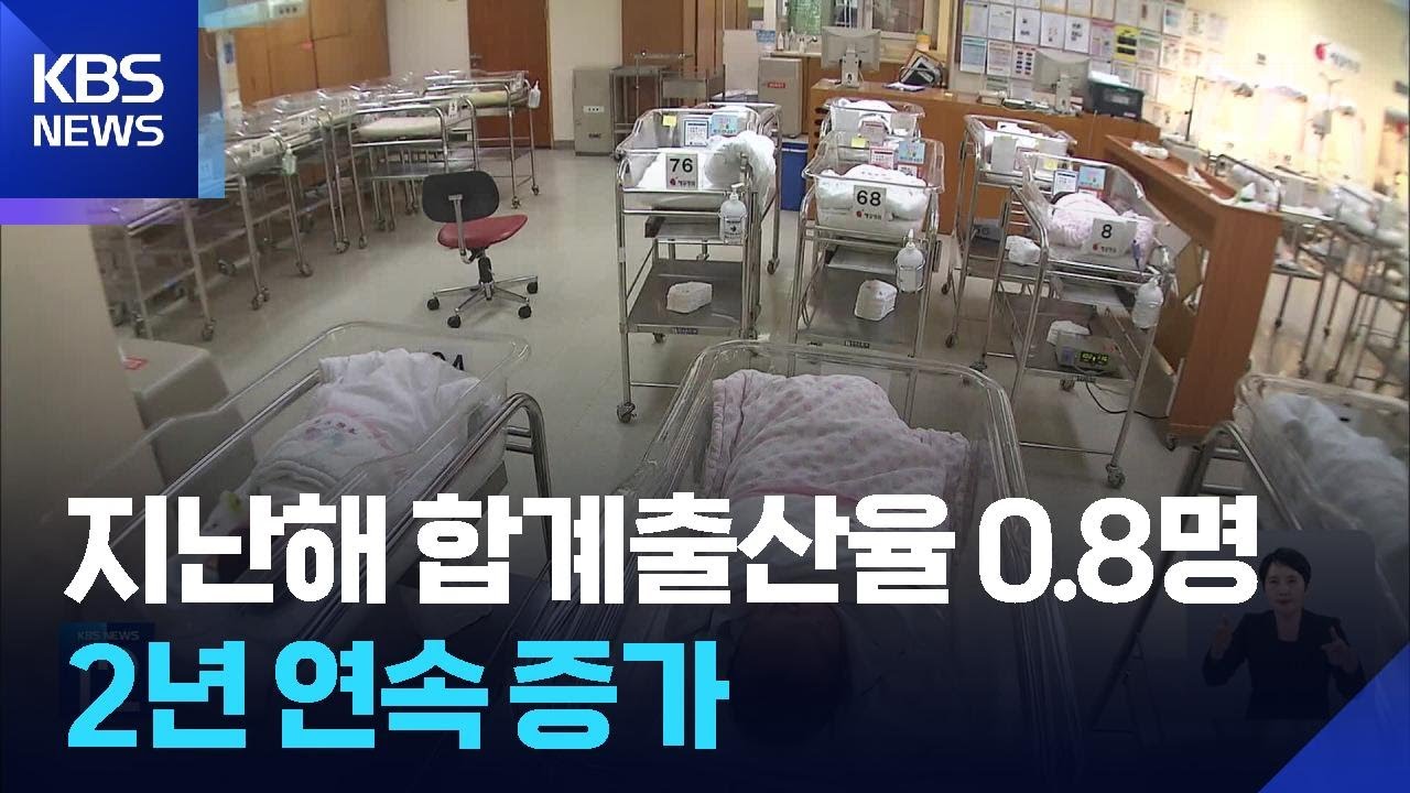 지난해 합계 출산율 0.8명 회복…2년 연속 증가세 / KBS  2026.02.25.
