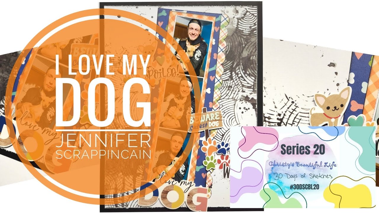 Day 2 of 30 Day's of Sketches| Simple Stories Puppy Love | 8 1/2x11 Layout 