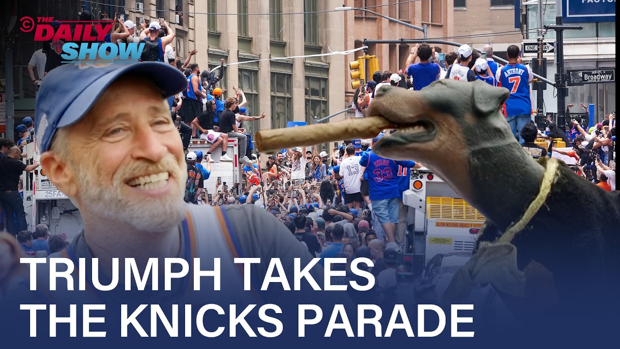 Triumph the Insult Comic Dog Gets Knicks Fans Fired Up at NYC's Ticker-Tape Parade | The Daily Show