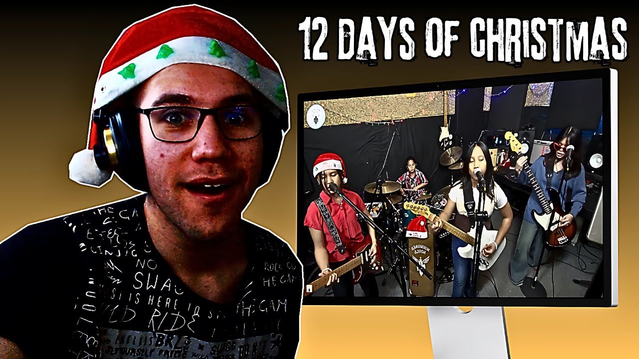 Reacting To Missioned Souls - 12 DAYS OF CHRISTMAS(family band studio cover)!!!