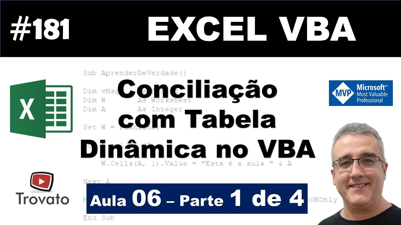 #181 - Excel VBA - Usando no VBA a Tabela Dinâmica - Aula 6 - Método 2  - Parte 1