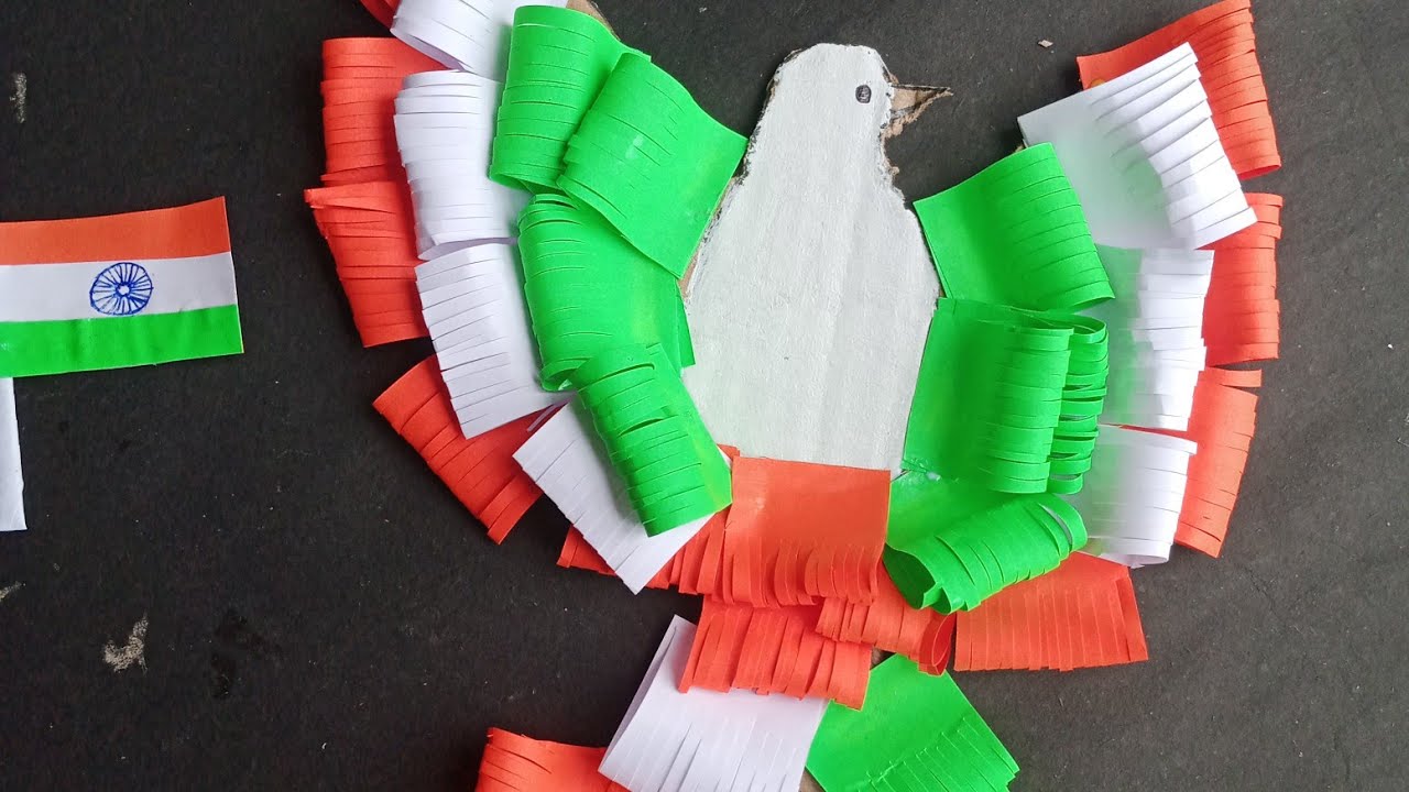 DIY Republic Day Craft ✂️ | Easy Tricolour Paper Art#Republicday #paper#tricolour#viral #craft🇮🇳✨✨