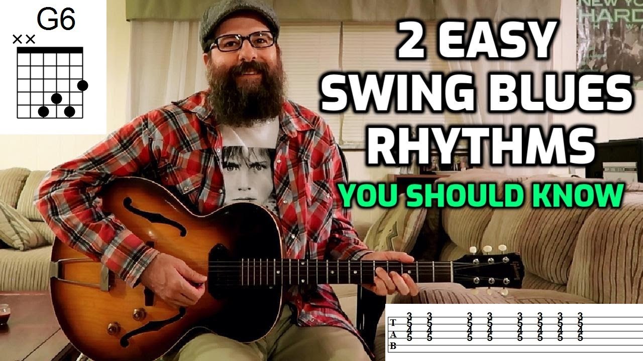 2 Easy Swing Blues Rhythms You Should Know - Guitar Lesson w/tabs