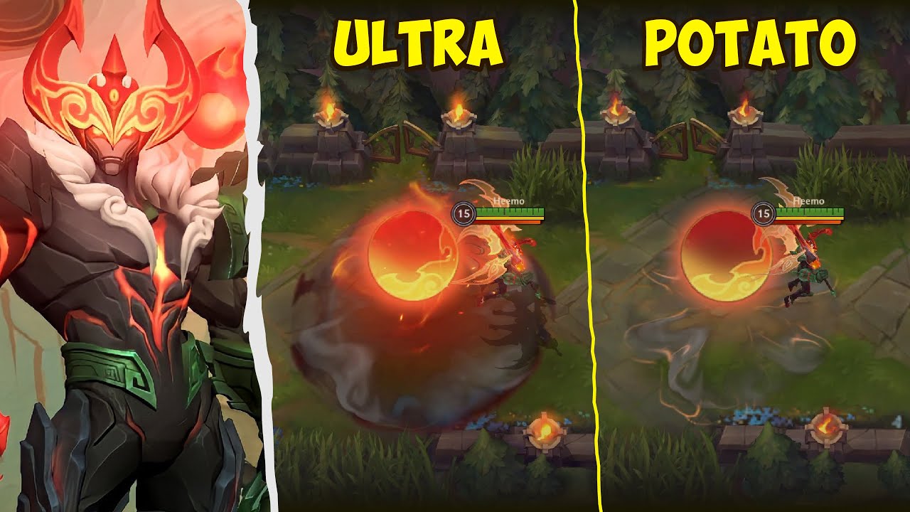 Shan Hai Aatrox - Potato vs High Graphics Comparison // League of Legends Wild Rift