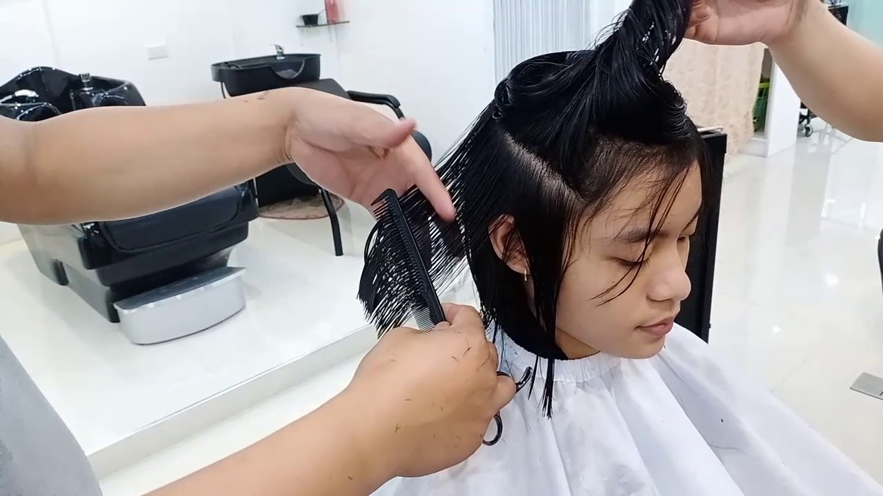 HAIRCUT BOB CUT MEDIUM  TUTORIAL TREND 2019-2020 HAIR VLOG