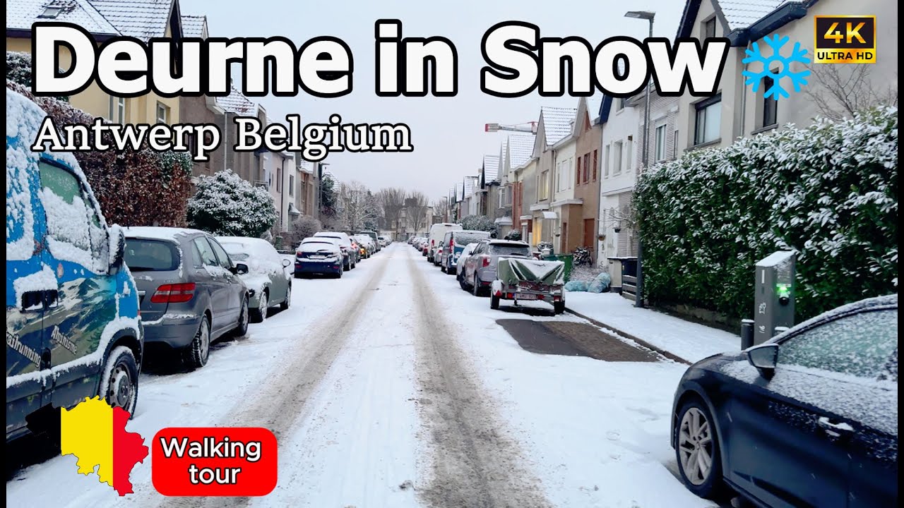 Antwerp Deurne in Heavy Snow ❄️ | Winter Walking Tour 4K UHD (Jan 6, 2026)