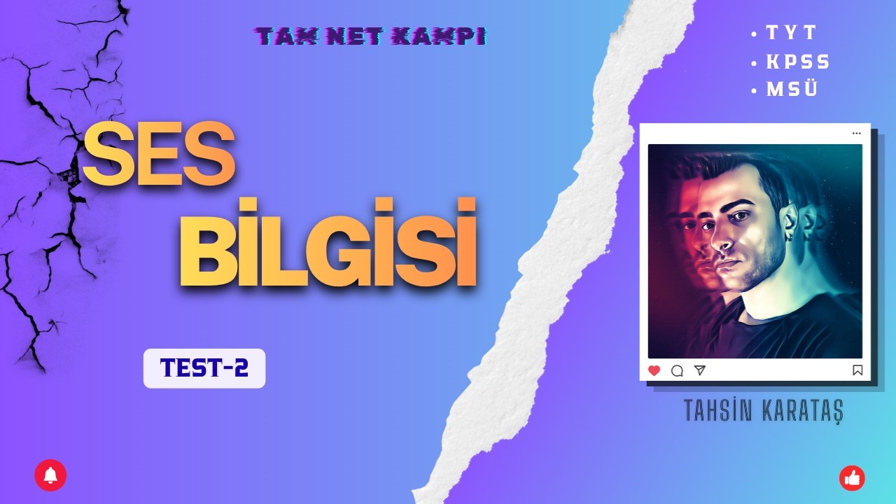 SES BİLGİSİ 2. TEST - TAHSİN HOCA - 2026 - TYT / KPSS