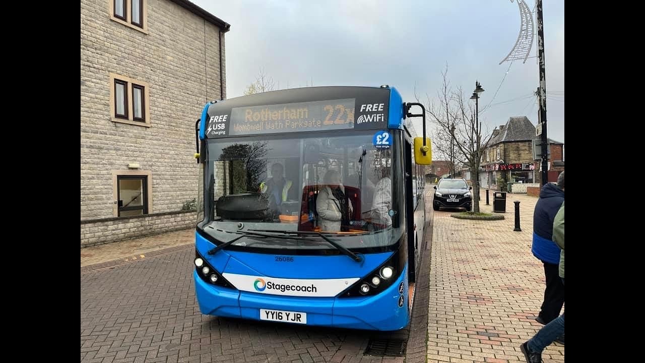 22X Stagecoach Bus - Barnsley to Rotherham Interchange (Full Route)
