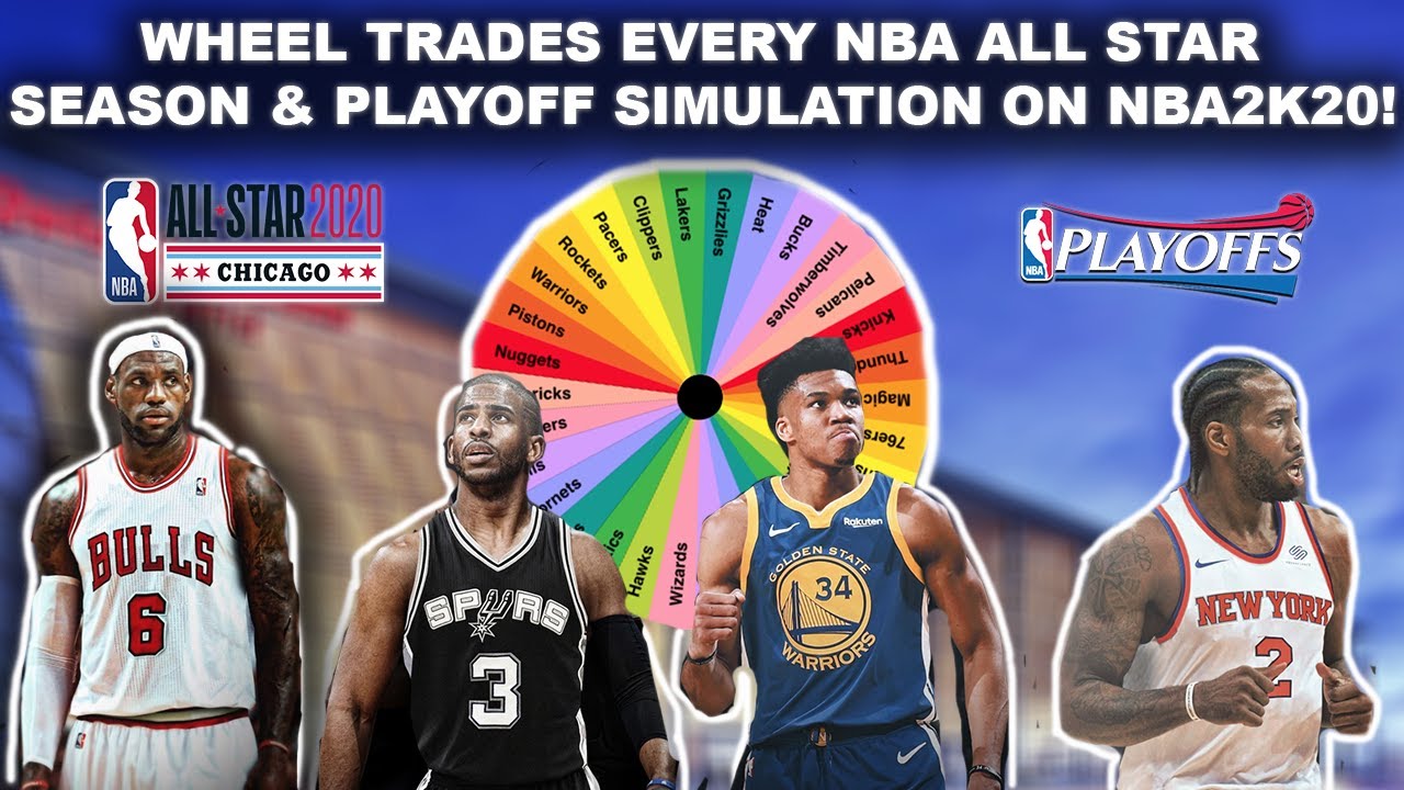Trading Every NBA All-Star to a Random Team Using a Wheel! Season & PLAYOFF SIMULATION on NBA2K20!
