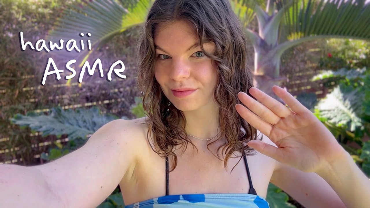ASMR tour my hawaii house 🌺 (tapping & scratching)