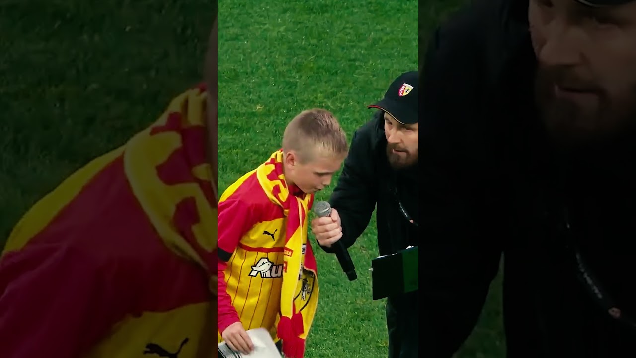 Un r&ecirc;ve devenu r&eacute;alit&eacute; 😍 Basile, futur speaker du RC Lens ?