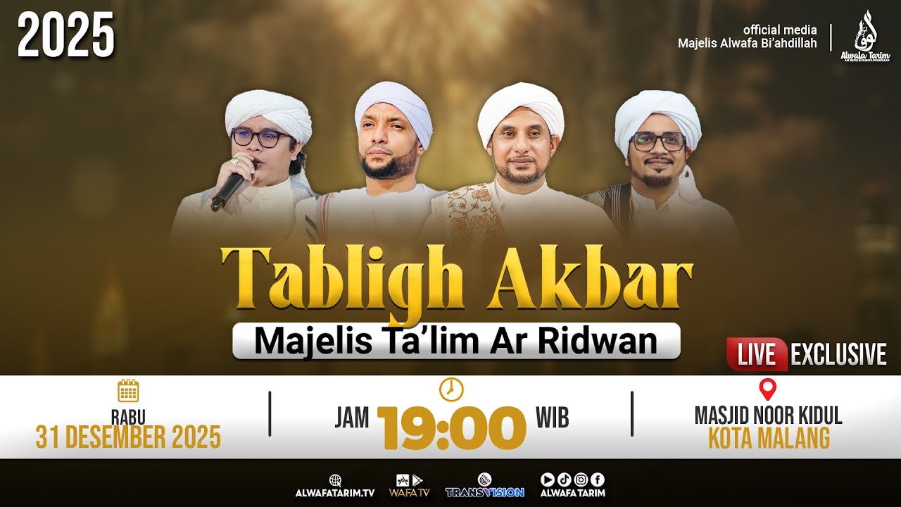 🔴LIVE | TABLIGH AKBAR TAHUN BARU 2026 MAJELIS TA'LIM WAL MAULID AR RIDWAN, MASJID NOOR - MALANG