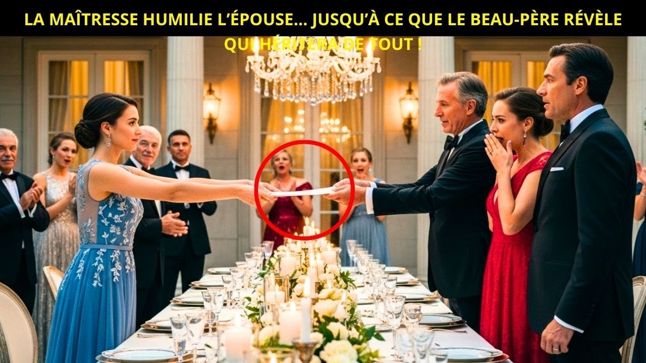 LA MAÎTRESSE HUMILIE L’ÉPOUSE DEVANT LA FAMILLE... JUSQU’À CE QUE LE BEAU-PÈRE RÉVÈLE LE VÉRITABLE