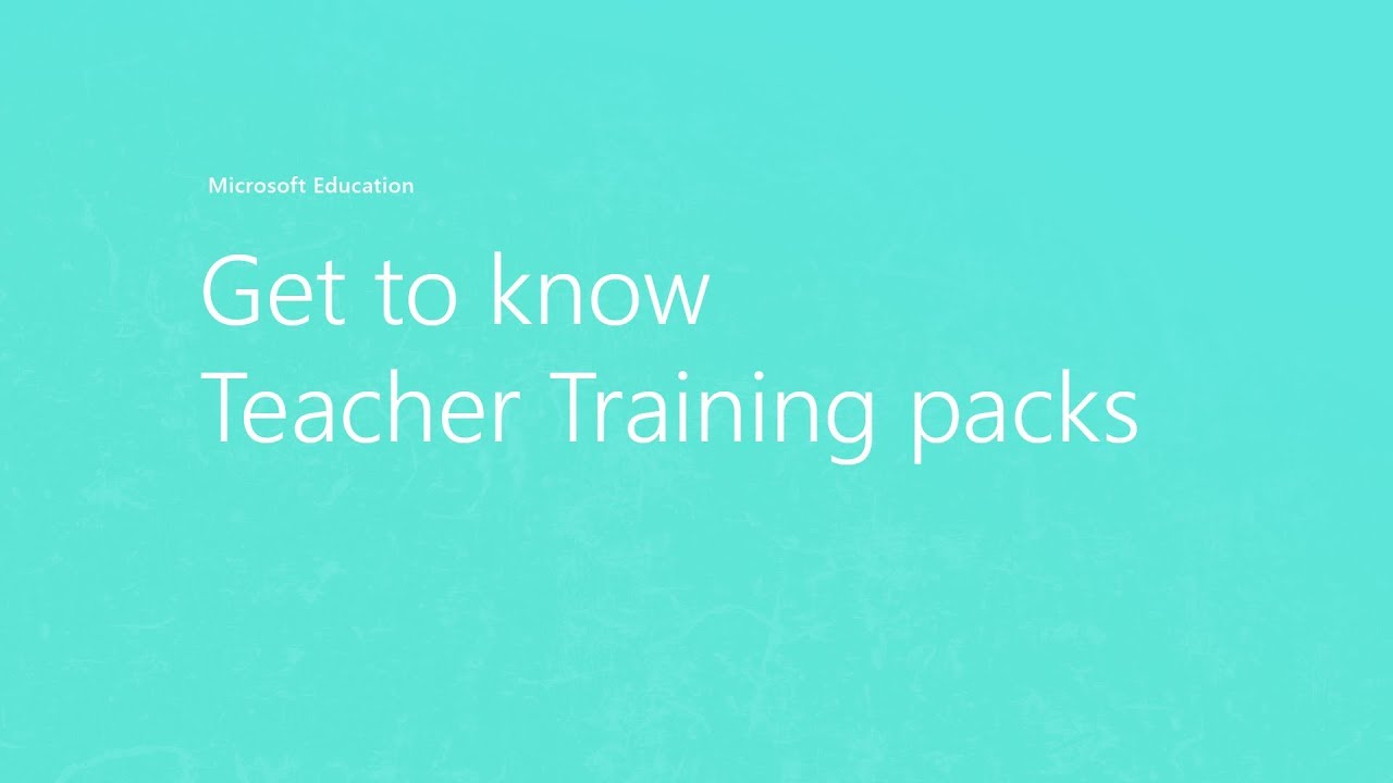 Get to know Teacher Training packs