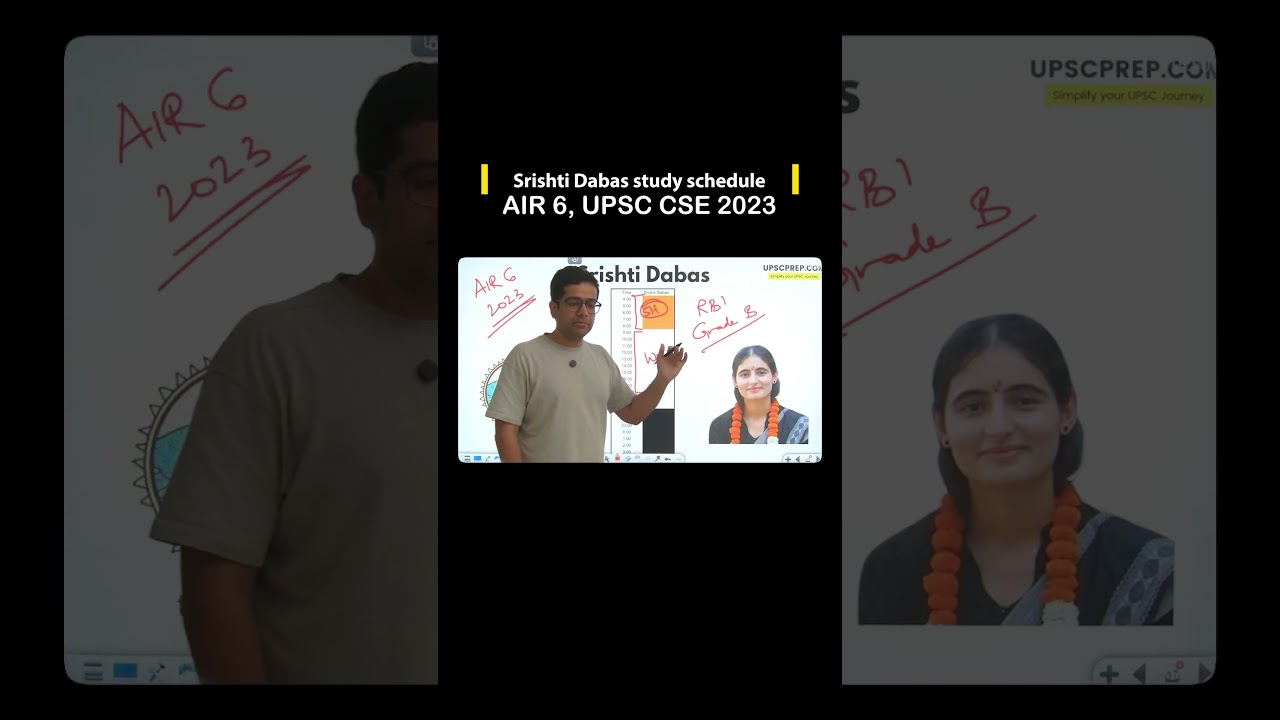 Daily study schedule of a working UPSC Topper | Srishti Dabas AIR 6 UPSC CSE 2023