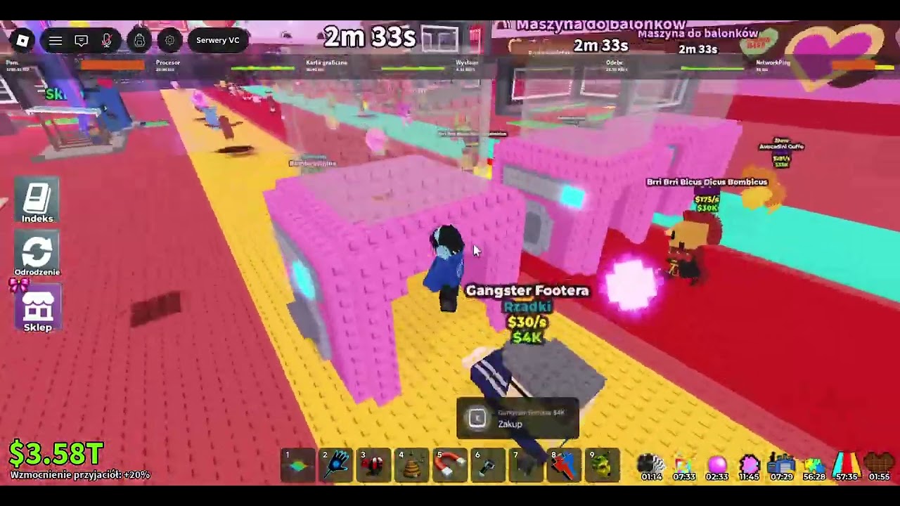 Gram na admin abuse w steal a brainerot. Roblox
