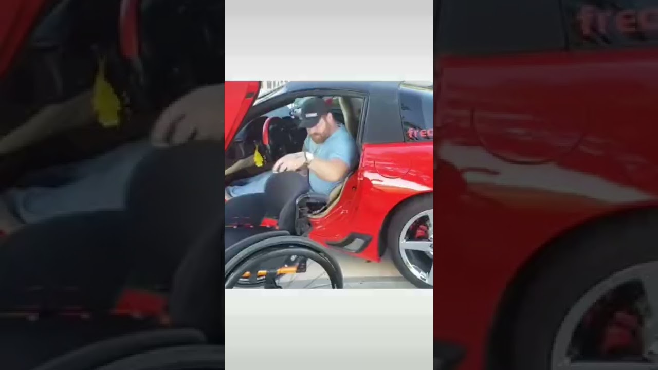 Driving my Corvette with hand controls & loading a wheelchair in a sports car.