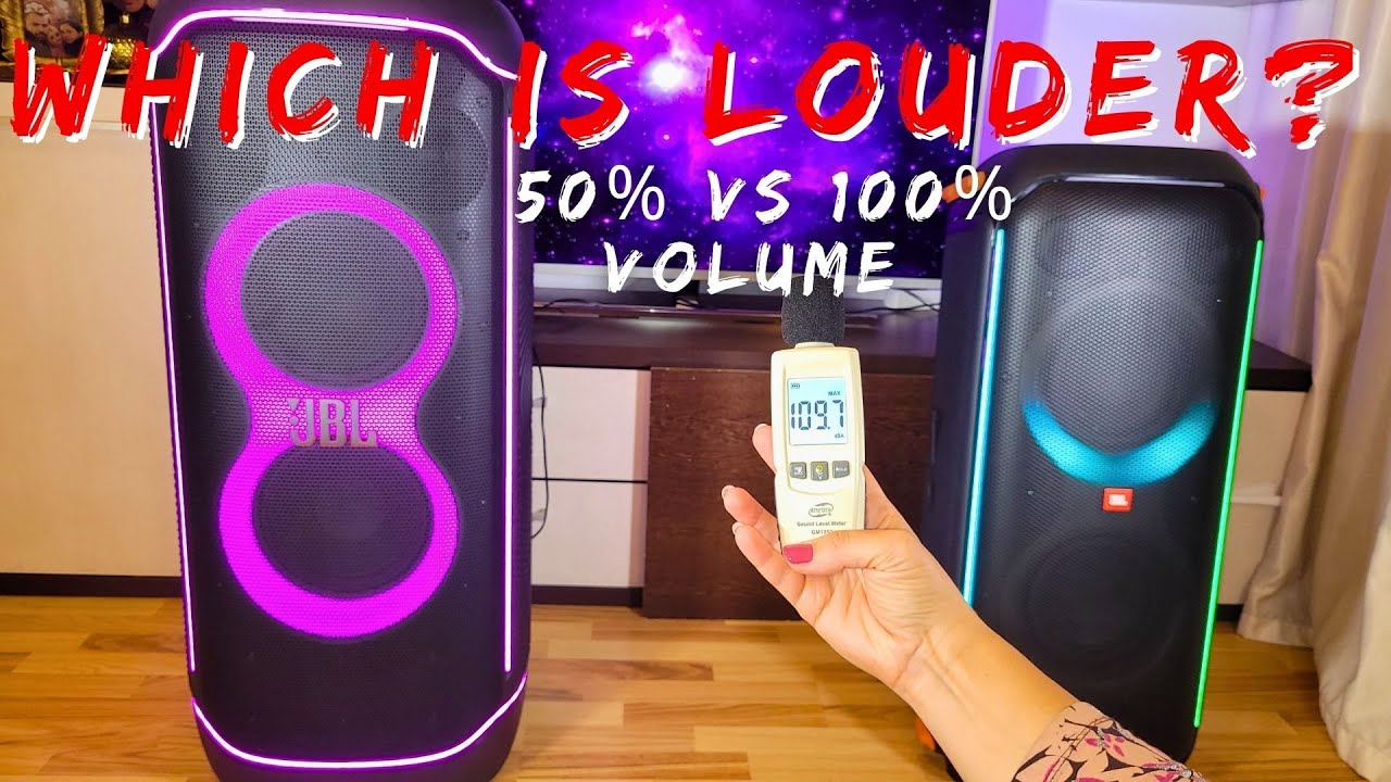 JBL Partybox Ultimate VS 710 Which is louder at 50% volume vs 100% volume?