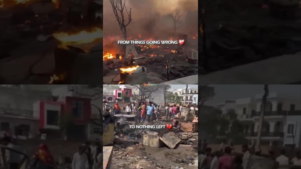 Before and after visuals from Lucknow&rsquo;s Vikas Nagar fire reveal 💔#hindustan #indians #india #bharat