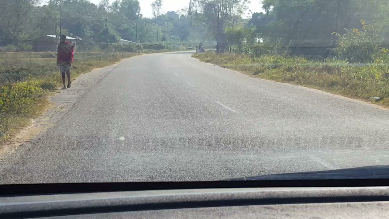 driving back home to mzuzu from Nkhata Bay beautiful landscape African bush wilderness