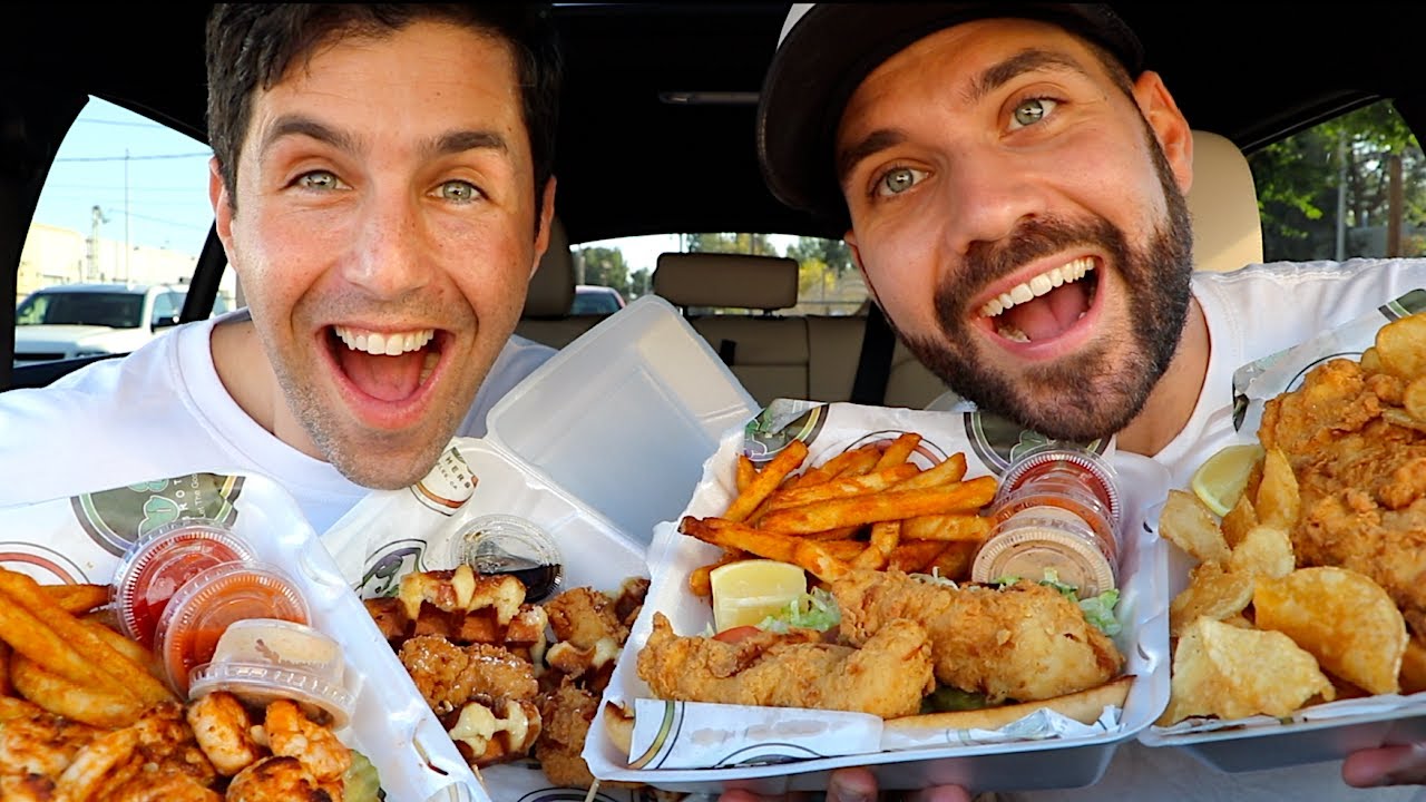 FIRST TIME TRYING PO BOY SOUTHERN SANDWICHES with JOSH PECK!!