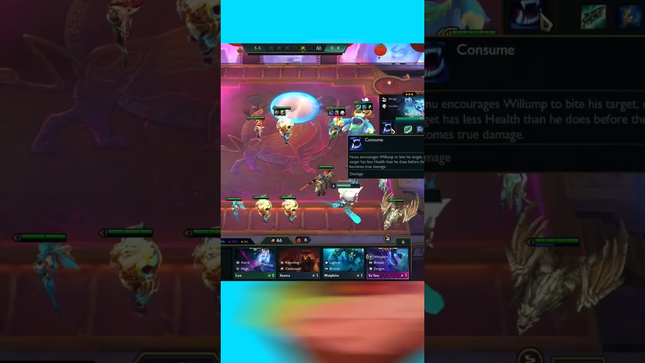 Hungry Nunu ⭐️⭐️⭐️ #shorts #tft #teamfighttactics #leagueoflegends