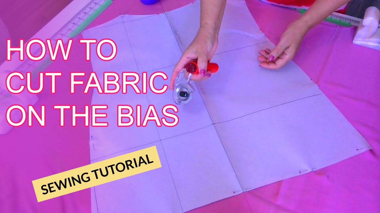 How to cut fabric on the bias