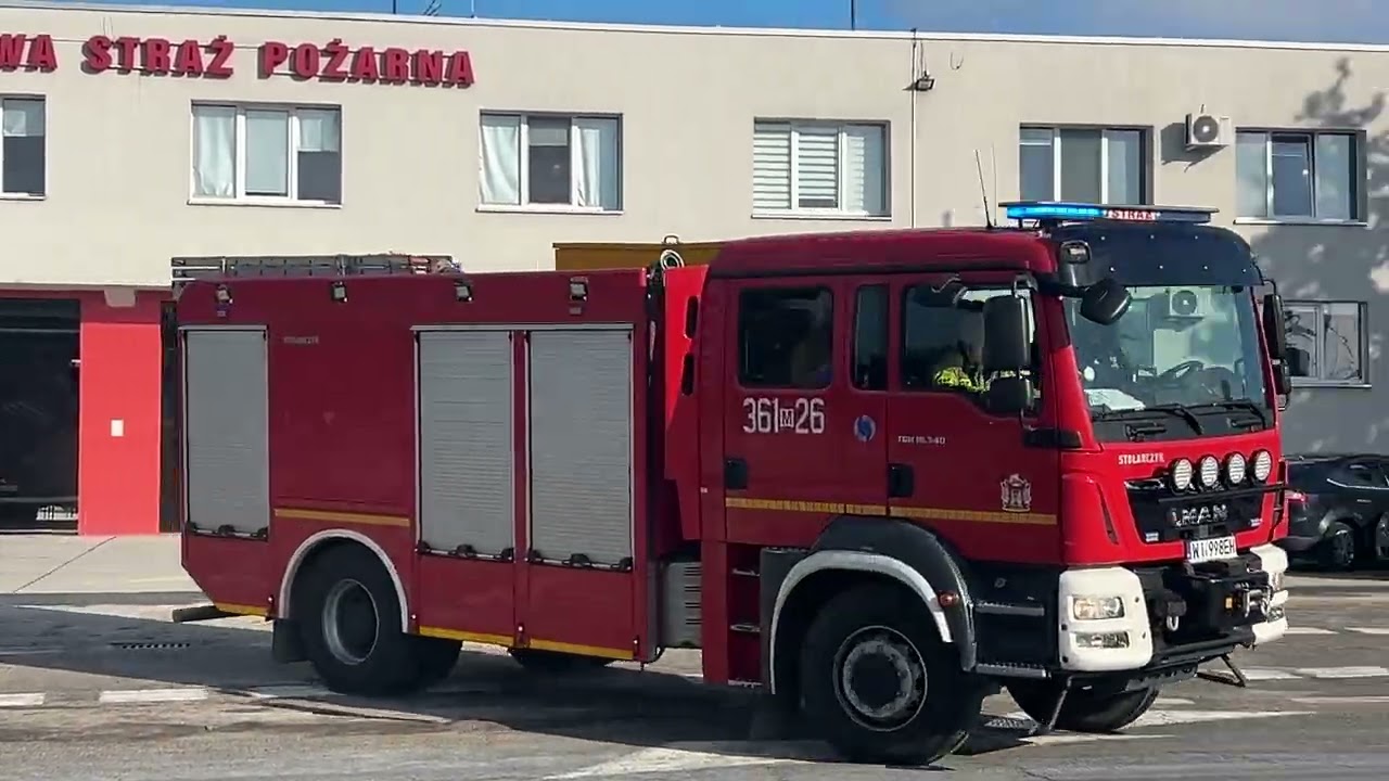 Wyjazd alarmowy zastępu 361[M]26 Man GCBA JRG Płock