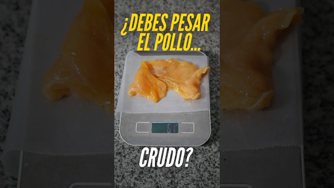 &iquest;Debes pesar el pollo crudo o cocinado? 🧐✅ #dieta #pollo #fit #fitness #gym