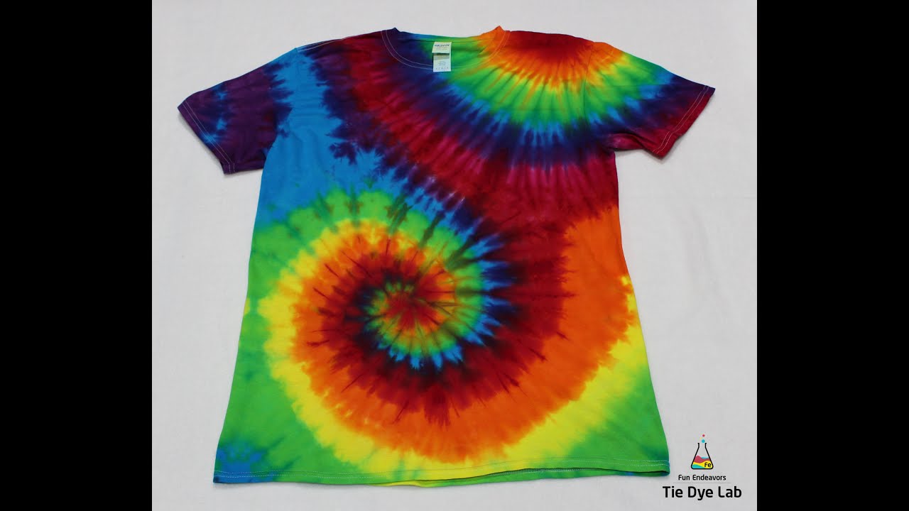 How To Tie Dye A Rainbow Fan Fold and Spiral Tie Dye Shirt