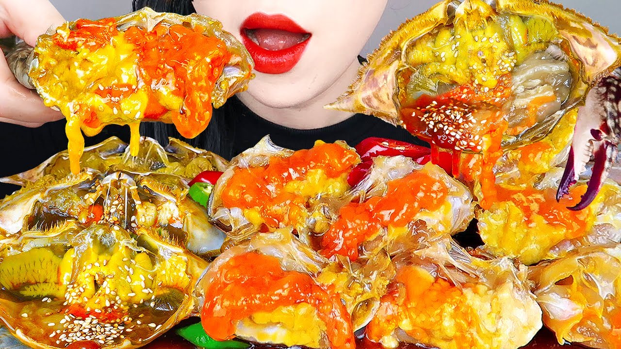 ASMR MARINATED RAW CRAB 간장게장 먹방 KOREAN POPULAR FOOD *SOY SAUCE GANJANG GEJANG EATING SOUNDS MUKBANG