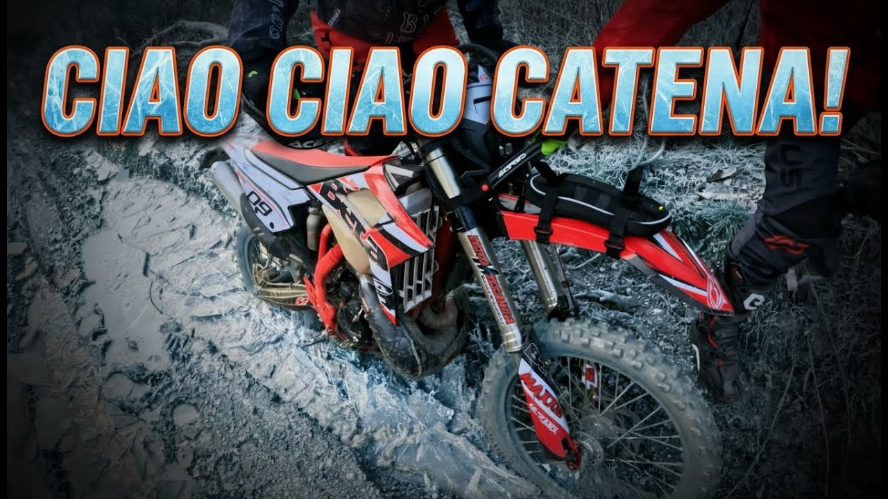 DISASTRO in Enduro: Perde la TARGA e la CATENA! 😰 Ghiaccio e risate