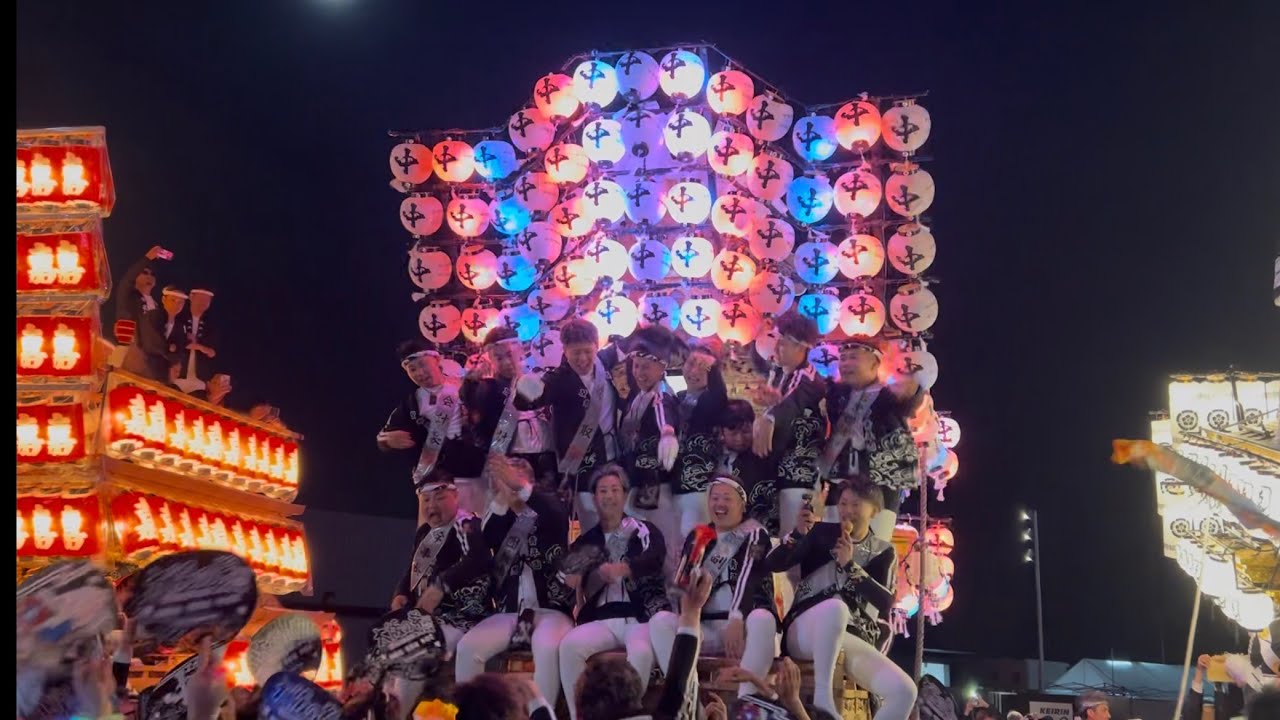 大阪関西万博　5月10日(土) 河南町中地区　太子町山田村(東條) 夜間曳き唄「河内のカッパ」 だんじり祭り