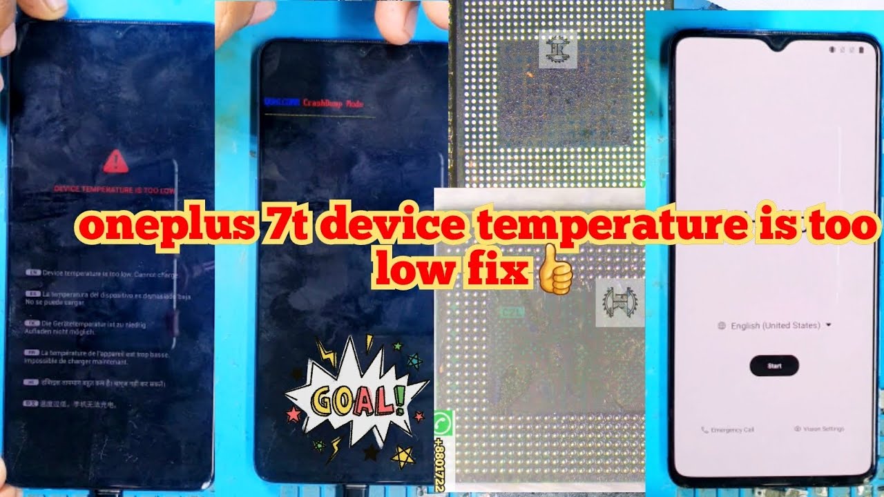OnePlus 7T device Temperature is too low fix || OnePlus 7t no power Qualcomm crashdump mod fix