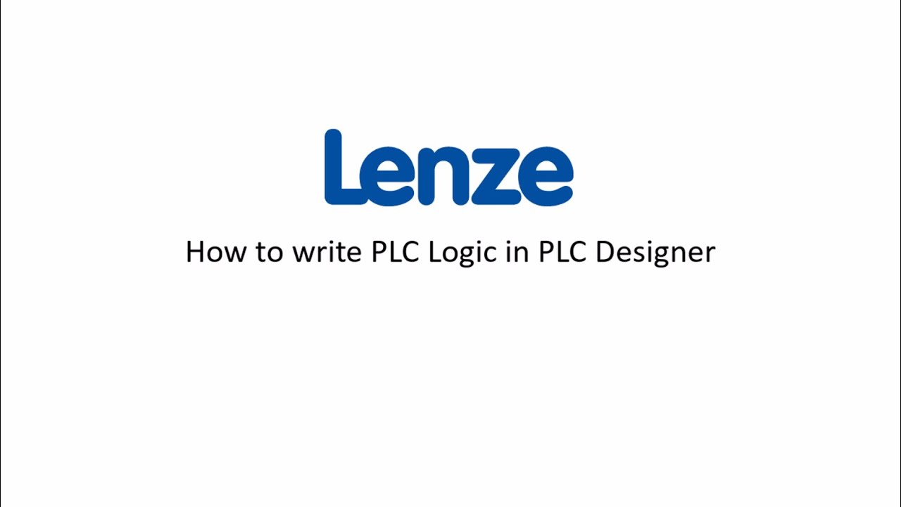 Lenze PLC Designer: How to write a PLC logic?