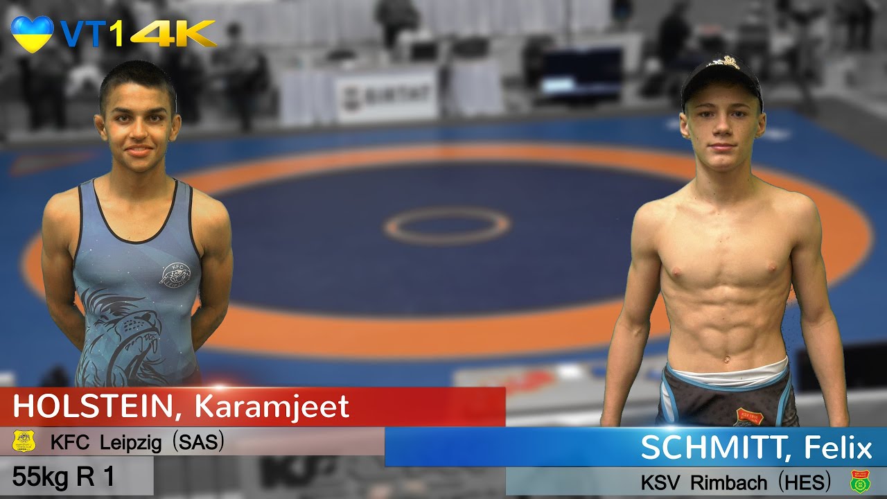 🤼 | Wrestling | German Championships 2021 Cadets (Freestyle) - 55kg R 1 | HOLSTEIN vs. SCHMITT
