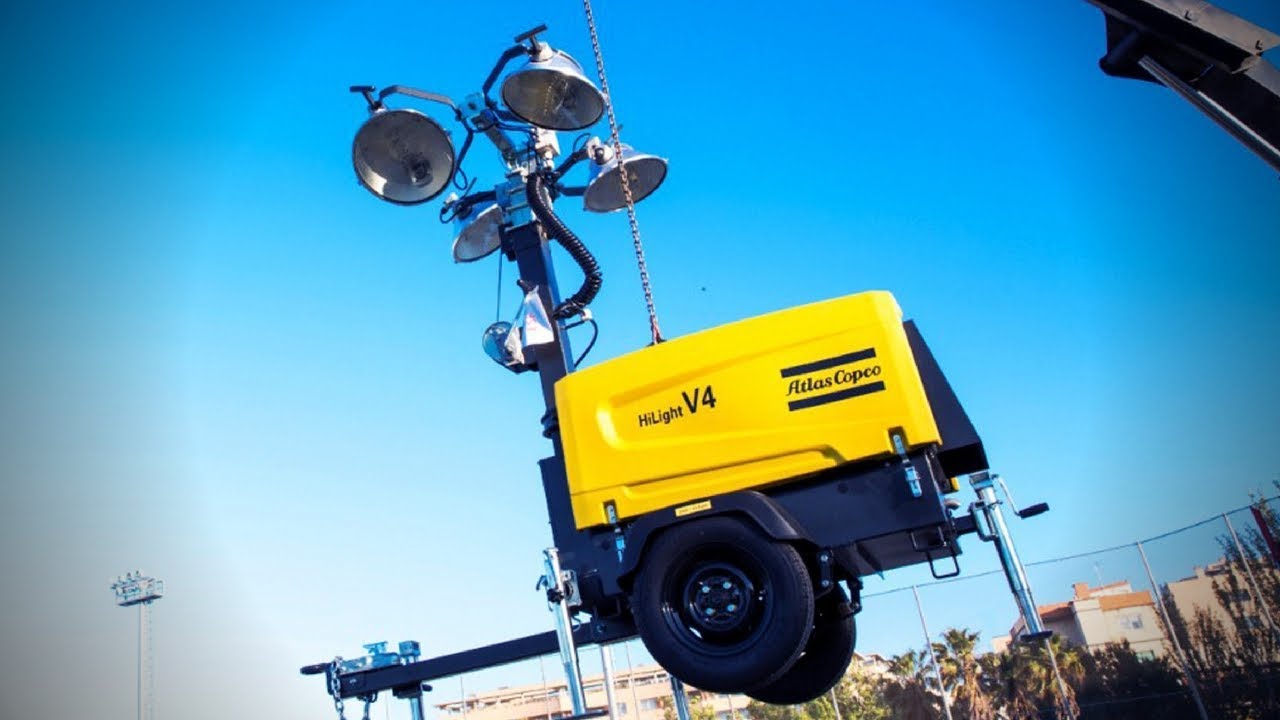 HiLight: See brightness, efficiency, quality and resistance in a new diesel light tower Atlas Copco