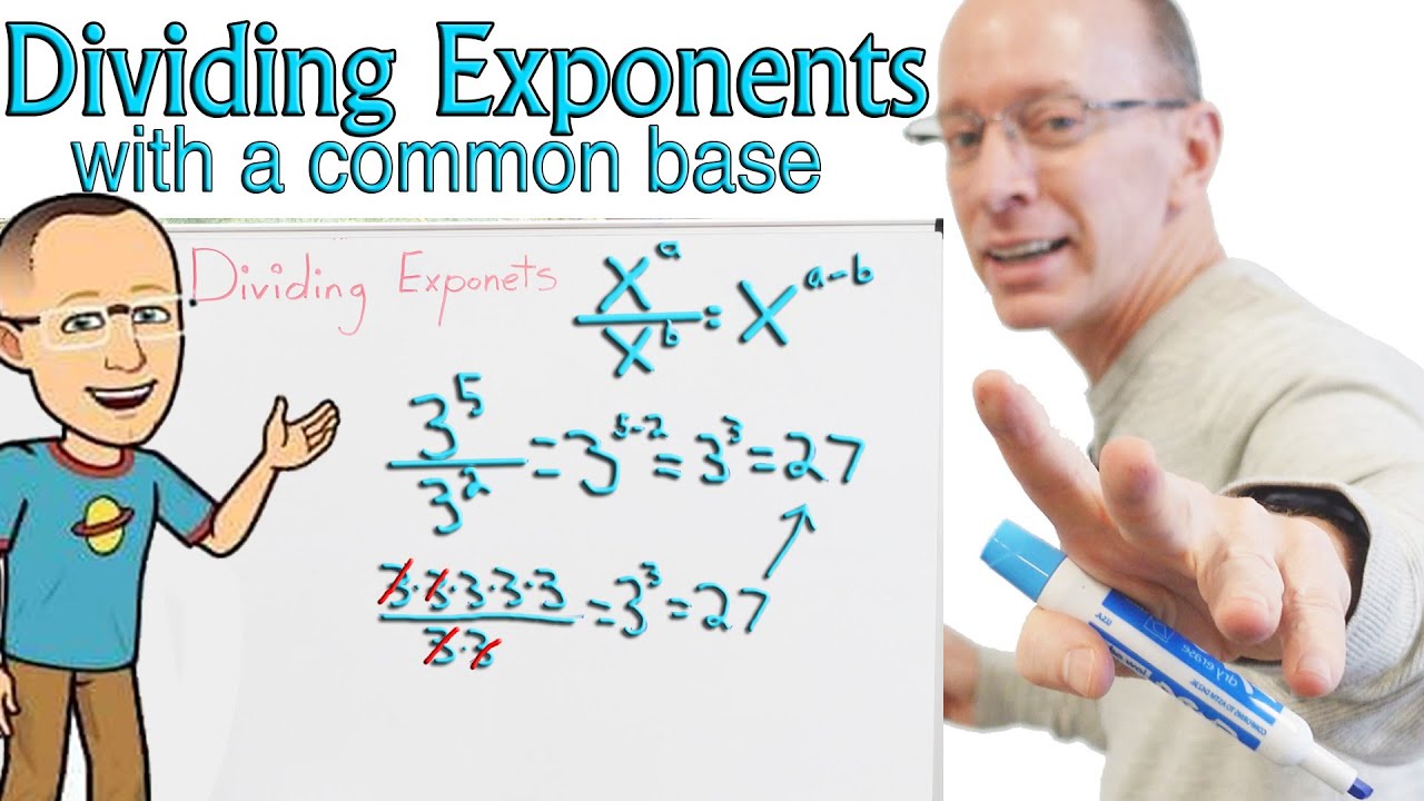 Dividing Exponents with the Same Base ⭐ Exponent Rules ⭐Powers