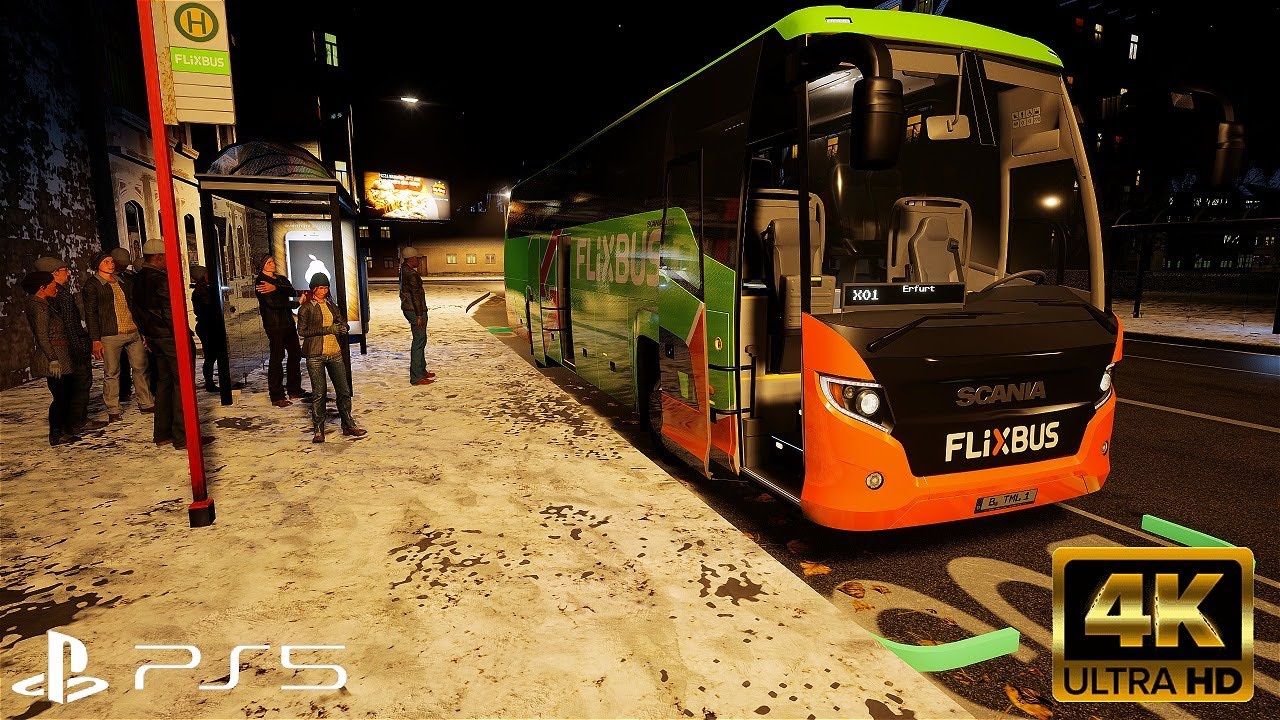Fernbus Simulator PS5 | POV Night Drive (Logitech G29) | Cold Weather Immersion
