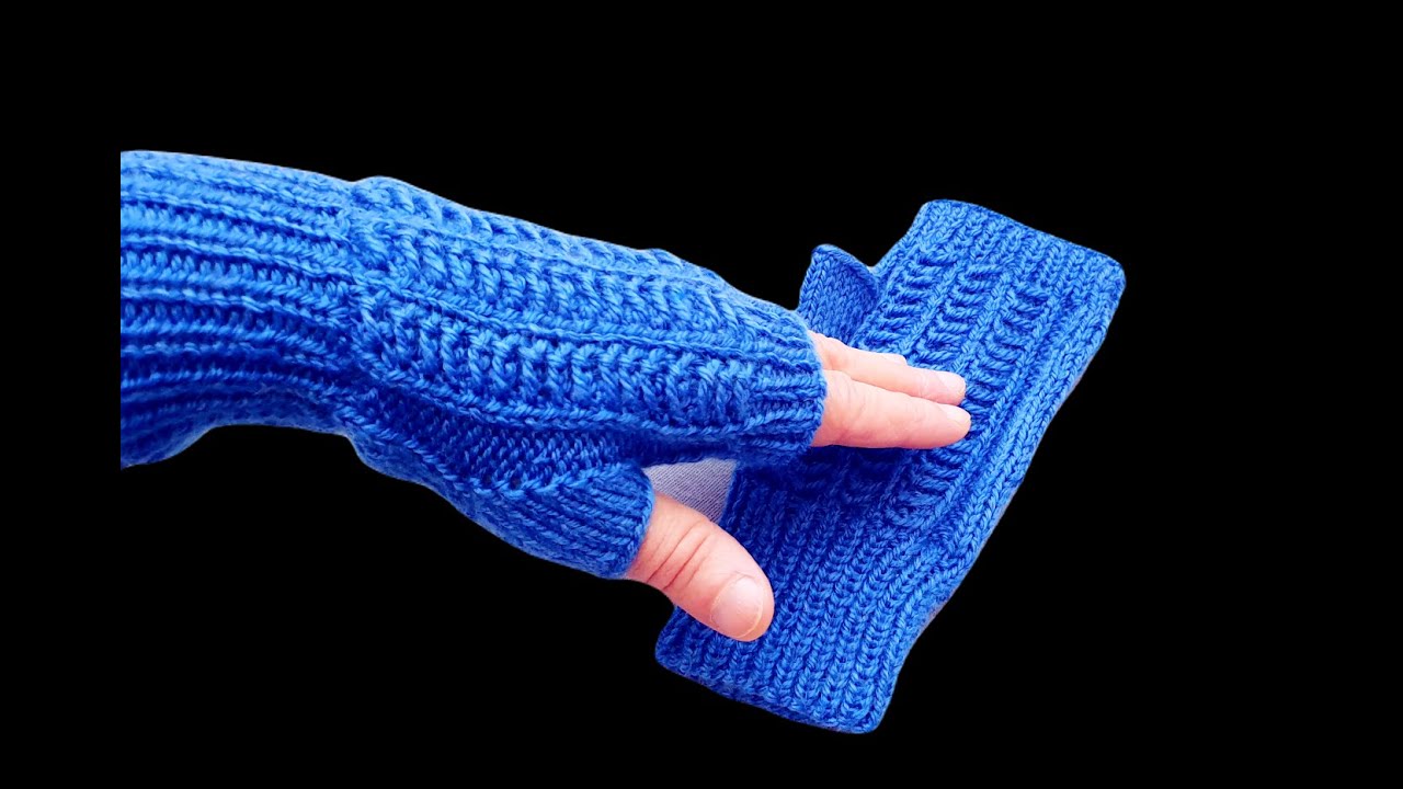 تريكو يدوي طريقة عمل جوانتي(كفوف) بطريقة سهلة (hand gloves)
